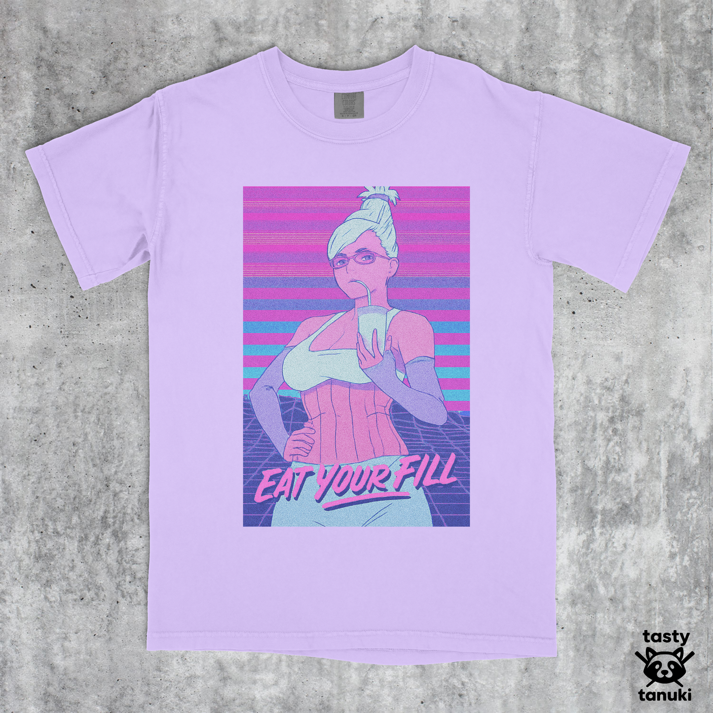 Seiko Ayase "Eat Your Fill" Vaporwave Shirt