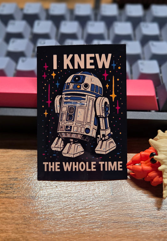 Я2D2 "I Knew the Whole Time" Sticker