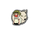 Ghib Wolf Lady Sticker