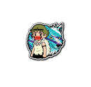 Ghib Wolf Lady Sticker