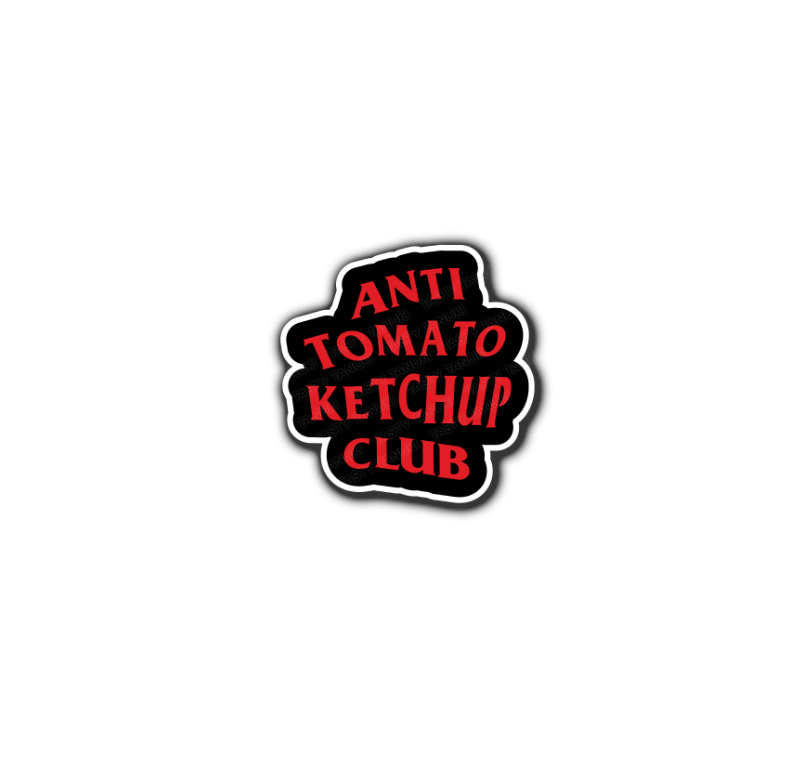 Anti Tomato Ketchup Club Sticker