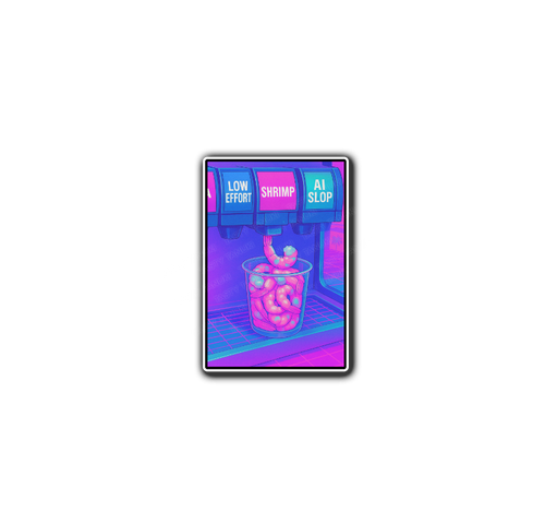 AI Slop Shrimp Sticker
