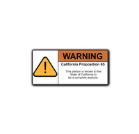 Prop 65 California Joke Sticker